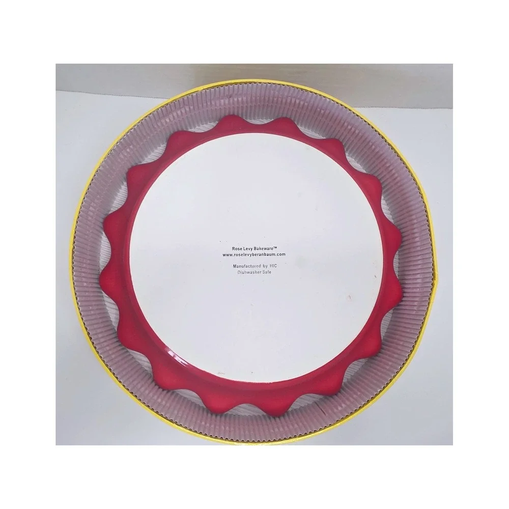 VTG Rose Levy Perfect Pie Plate Ceramic Scalloped Recipe 10